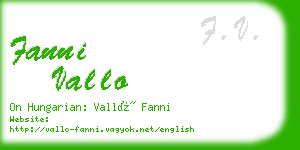 fanni vallo business card